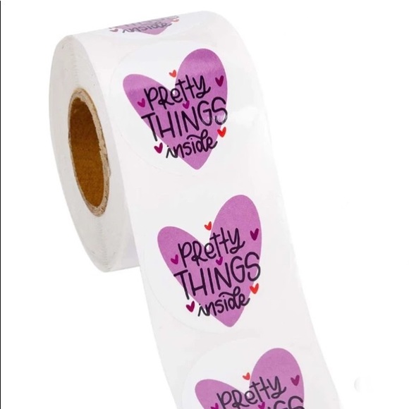 500pcs Pretty Things Inside Stickers Round Labels - Picture 2 of 3